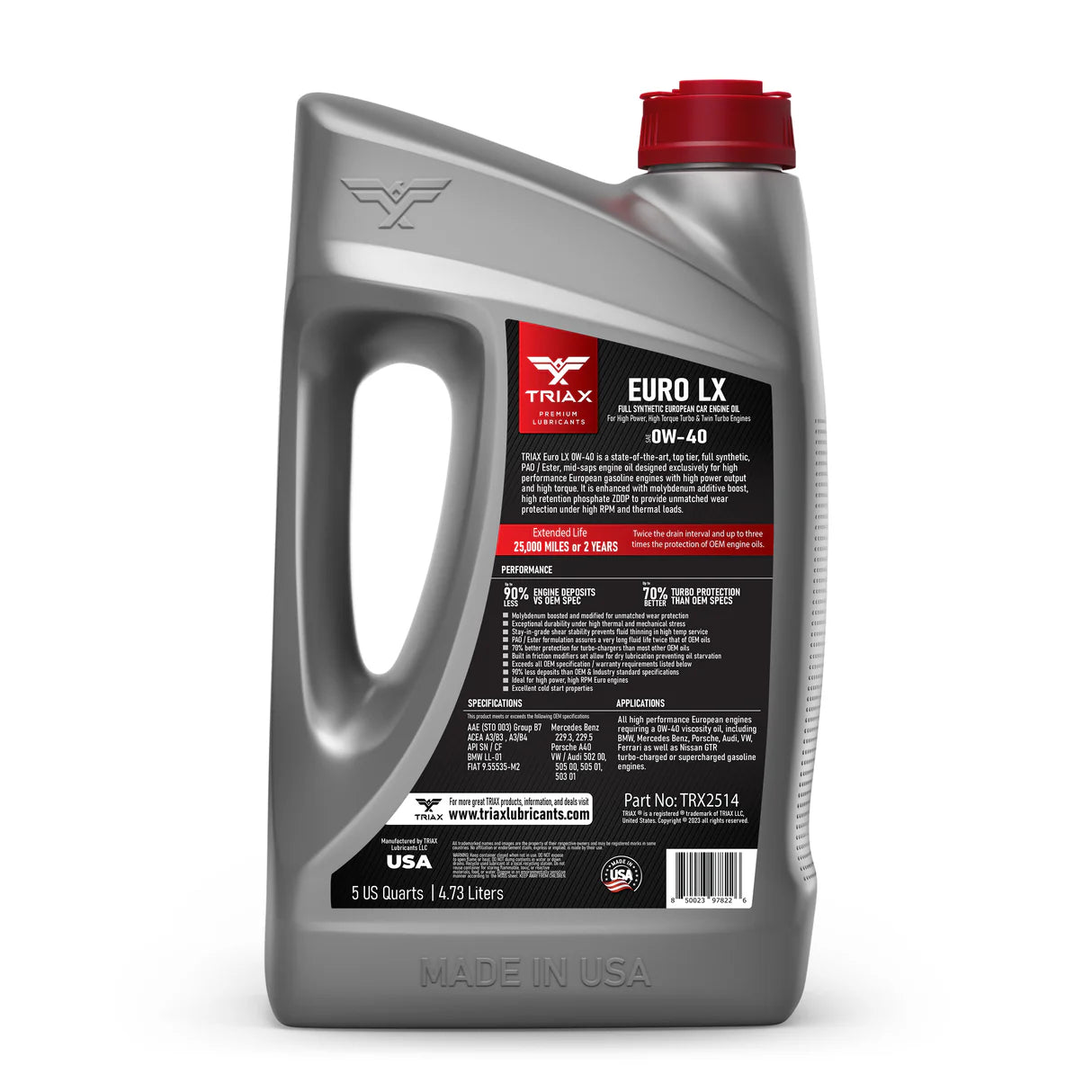 ULEI MOTOR TRIAX Euro LX 0W-40 Full Synthetic/ Benzina | BMW LL-01 | MB 229.5 / 4,73 lt