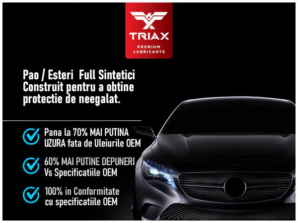 ULEI MOTOR TRIAX Euro LX 0W-40 Full Synthetic/ Benzina | BMW LL-01 | MB 229.5 / 4,73 lt