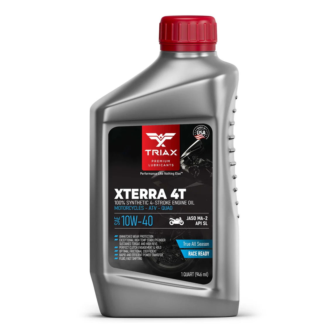 ULEI MOTOR TRIAX XTERRA SYNTHETIC MOTORCYCLE 10W-40 JASO MA-2 JASO MA-2, API SN, V-TWIN