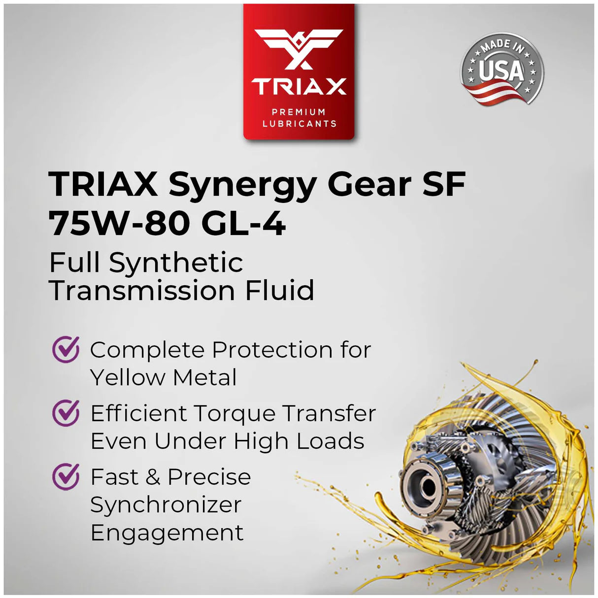 TRIAX Synergy Gear SF 75W-80 Full Sintetic - Ulei Cutie Manuala si Semi-Automate Camioane / 19 litri