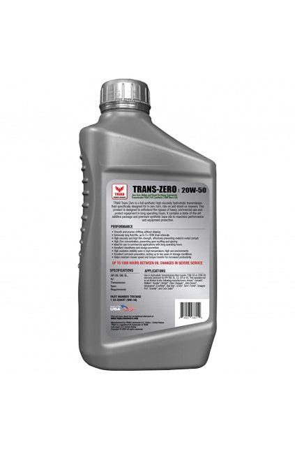 TRIAX TRANS ZERO 20W-50 - Ulei transmisii hidrostatice pentru masini tuns iarba Ulei transmisie hidrostatica pentru masini de tuns iarba 20W-50