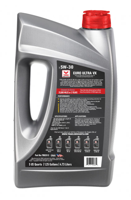 ULEI MOTOR TRIAX Euro Ultra VX 5W-30 Full Synthetic DPF | 507.00 | 504.00 Longlife III Full sintetic cu PAO VW, Mercedes Benz, Audi, BMW Diesel | Benzina