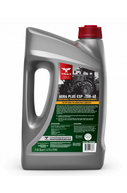 ULEI MOTOR TRIAX AGRA PLUS ESP 15W-40 Semi-Sintetic CK-4 .Pentru John Deere, Deutz, | CASE | Fend | CLAAS | New Holland