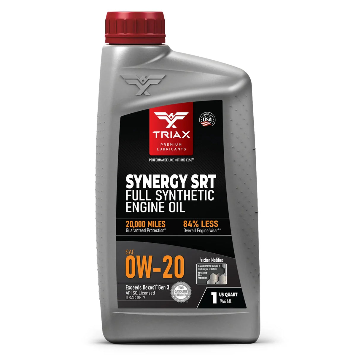 ULEI MOTOR TRIAX SYNERGY SRT 0W-20 Full Synthetic Dexos 1 Gen 2 | 24.000km | Moly Boosted & Friction Modified