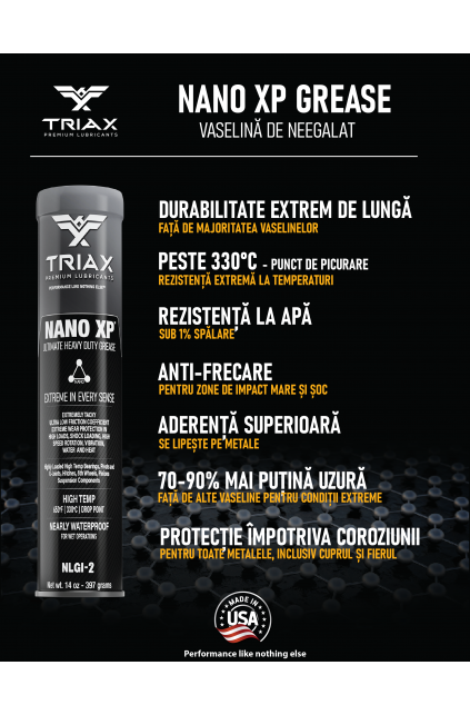 TRIAX NANO XP Vaselina Heavy Duty -Vaselina rezistenta la conditii extreme