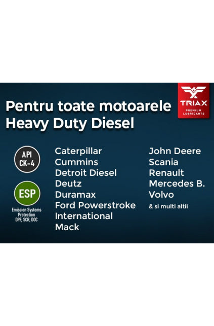 ULEI MOTOR TRIAX Fleet Supreme 5W-40 Full Synthetic - Heavy Duty Diesel | API CK-4 | VOLVO VDS-4.5 | MB 229.51