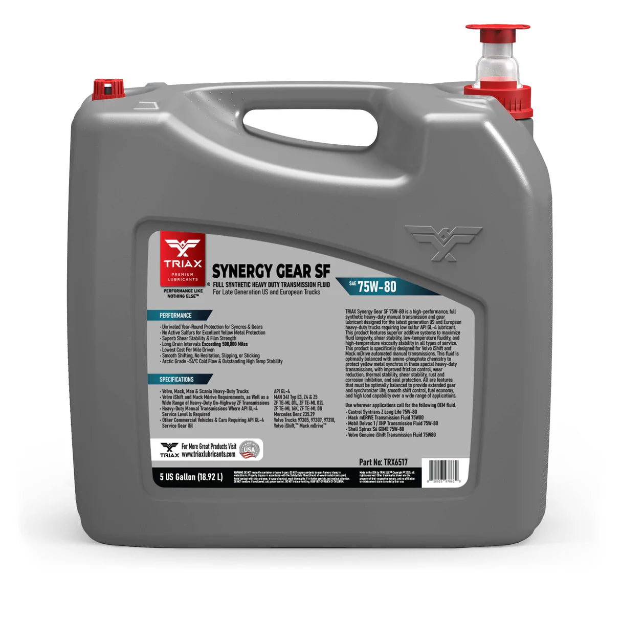 TRIAX Synergy Gear SF 75W-80 Full Sintetic - Ulei Cutie Manuala si Semi-Automate Camioane / 19 litri