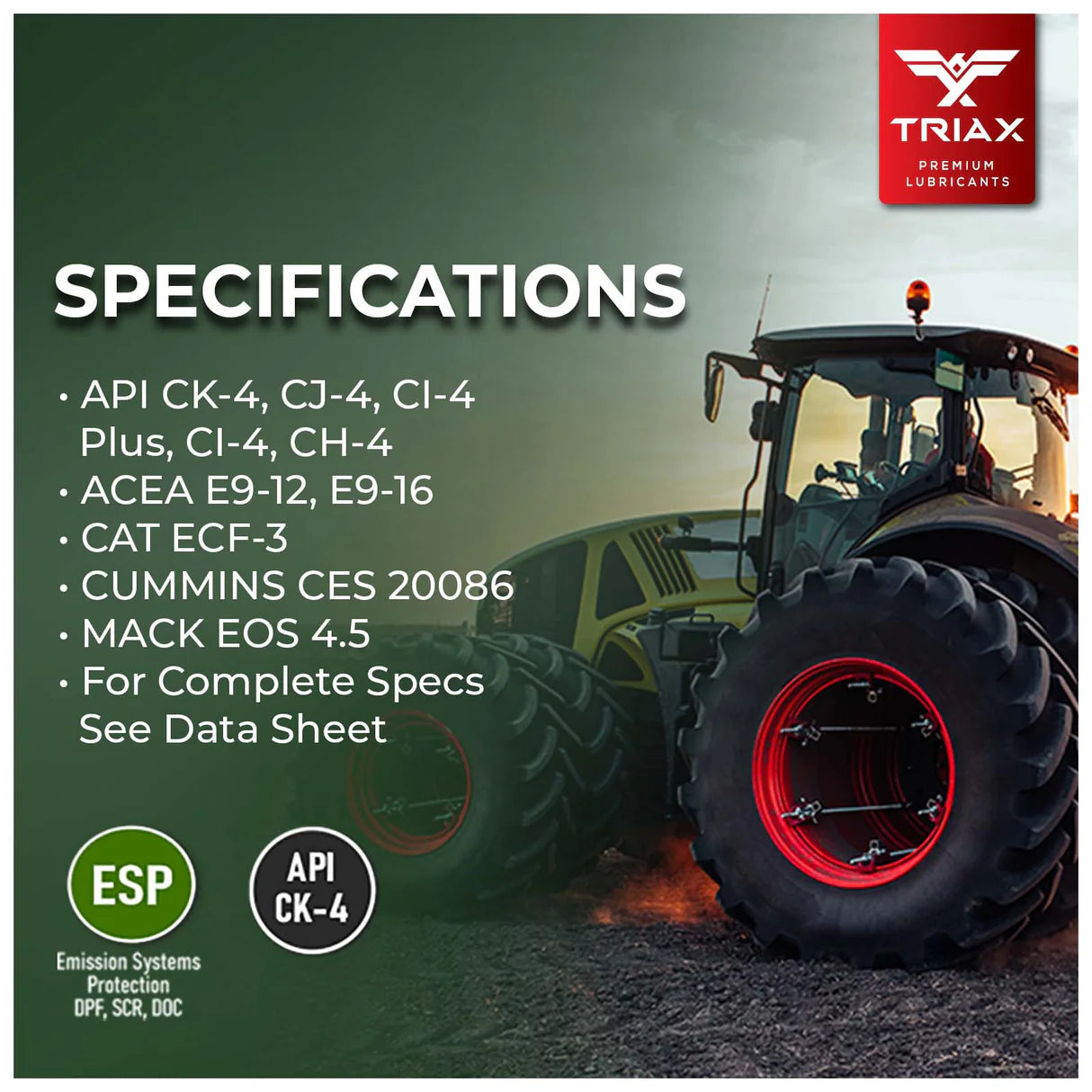 ULEI MOTOR TRIAX Agra Supreme ESP 15W-40 Full Synthetic CK-4