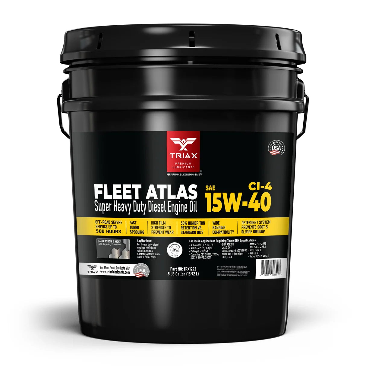 ULEI MOTOR TRIAX Fleet Atlas 15W-40 - Utilaje JCB, CAT, Komatsu, Volvo