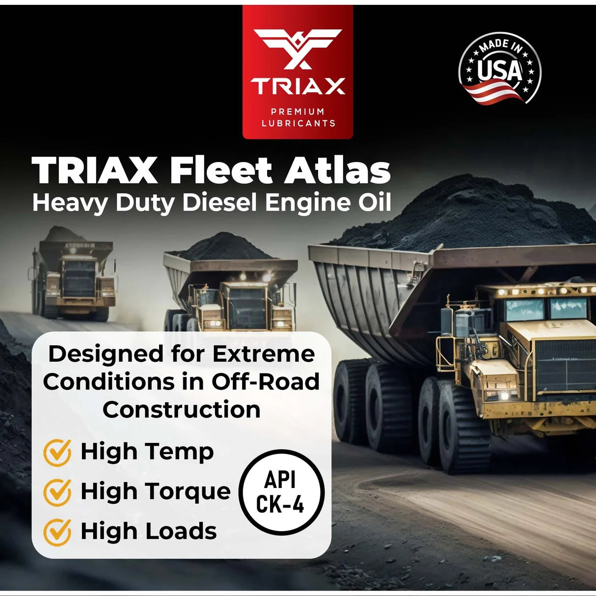 ULEI MOTOR TRIAX Fleet Atlas 15W-40 - Utilaje JCB, CAT, Komatsu, Volvo
