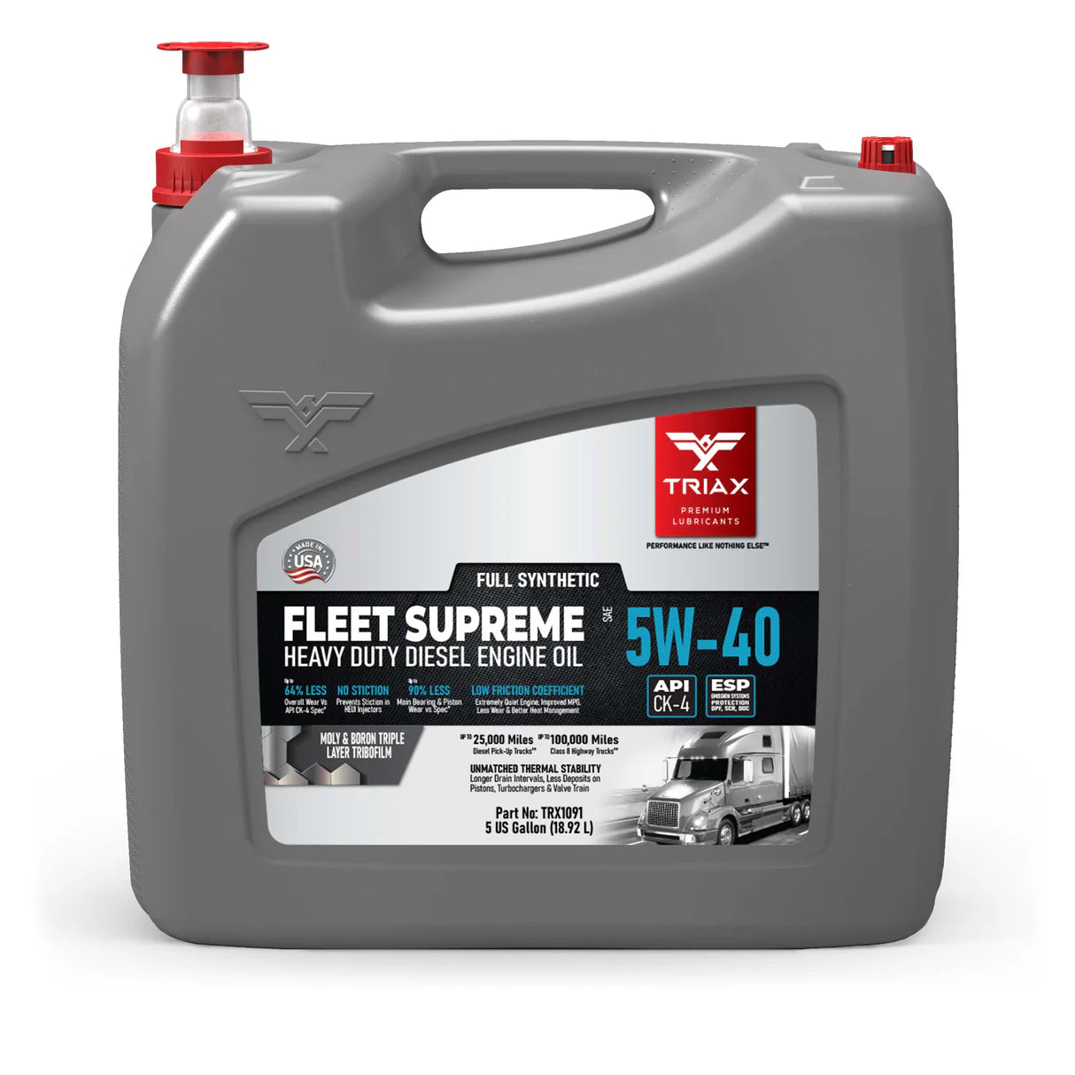ULEI MOTOR TRIAX Fleet Supreme 5W-40 Full Synthetic - Heavy Duty Diesel | API CK-4 | VOLVO VDS-4.5 | MB 229.51