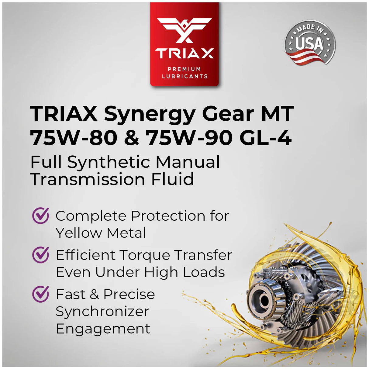 TRIAX GEAR MAX MT 75W-80 GL-4 TRIAX GEAR MAX MT 75W-80 GL-4